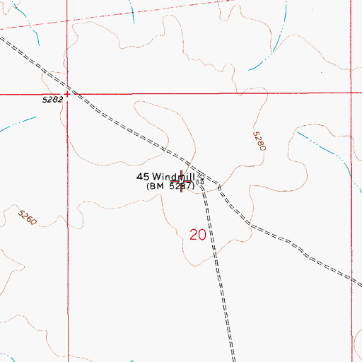 Topographic Map of 45 Windmill, ID