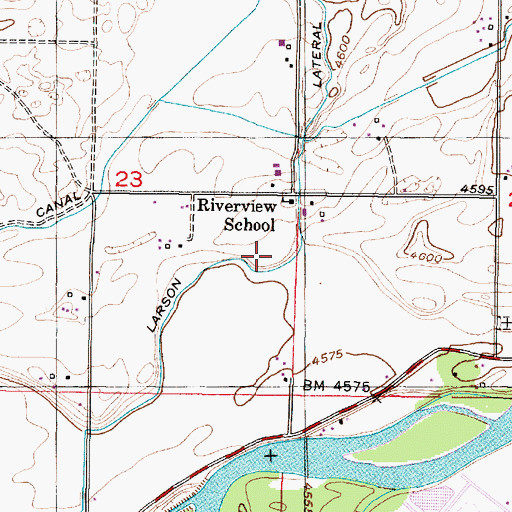 Topographic Map of Larson Lateral, ID