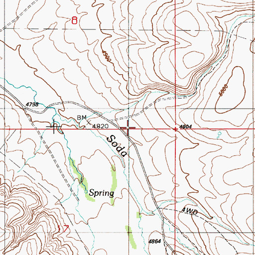 Topographic Map of Grace Spring, ID