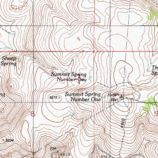 Topographic Map of Summit Spring Number Two, ID