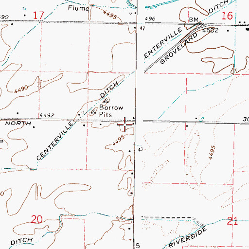 Topographic Map of Peterson (historical), ID