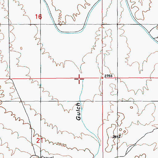 Topographic Map of Twentymile Gulch, ID