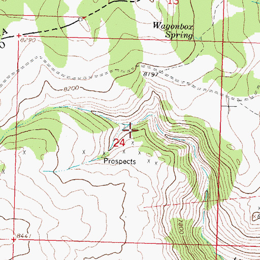 Topographic Map of Boche Spring, ID