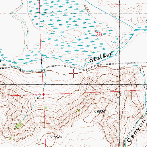 Topographic Map of Patton Creek, ID