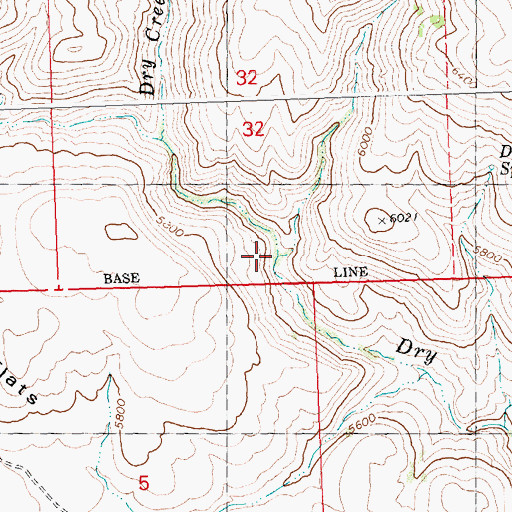 Topographic Map of West Fork Dry Creek, ID