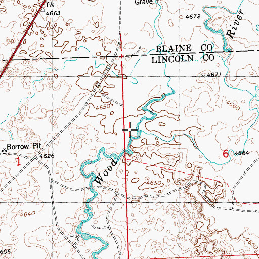 Topographic Map of Silver Creek, ID