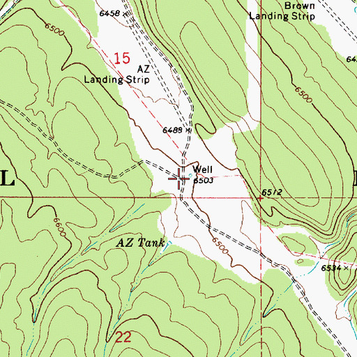 Topographic Map of AZ Well, AZ