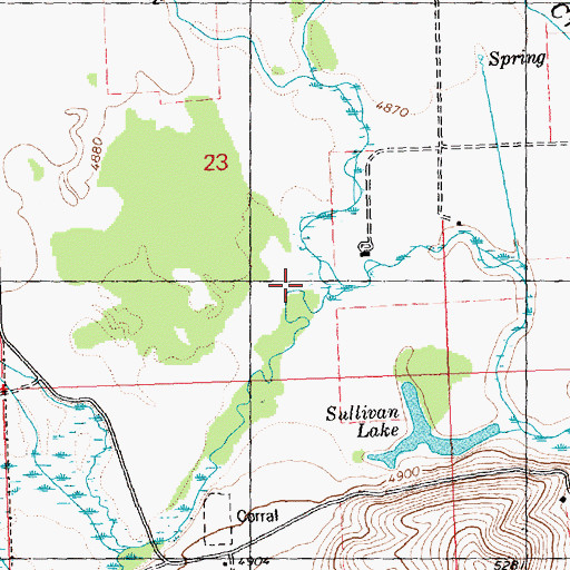 Topographic Map of Grove Creek, ID