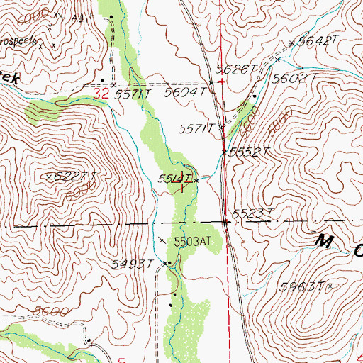 Topographic Map of Lawrence Creek, ID