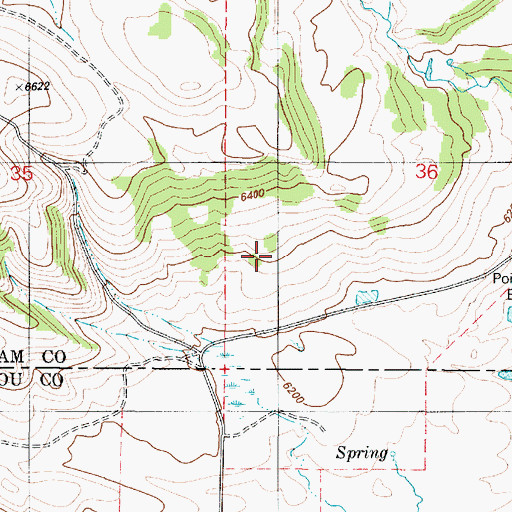 Topographic Map of Poison Creek, ID