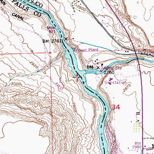 Topographic Map of Malad River, ID