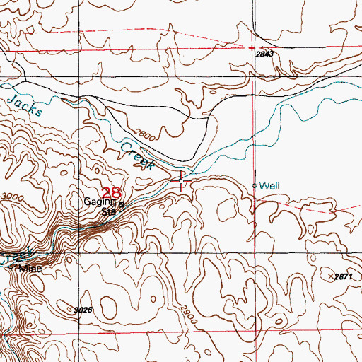 Topographic Map of Big Jacks Creek, ID