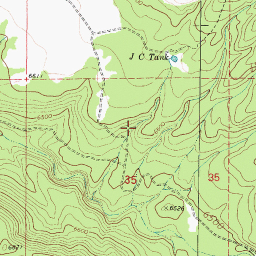Topographic Map of Andrews Spring, AZ