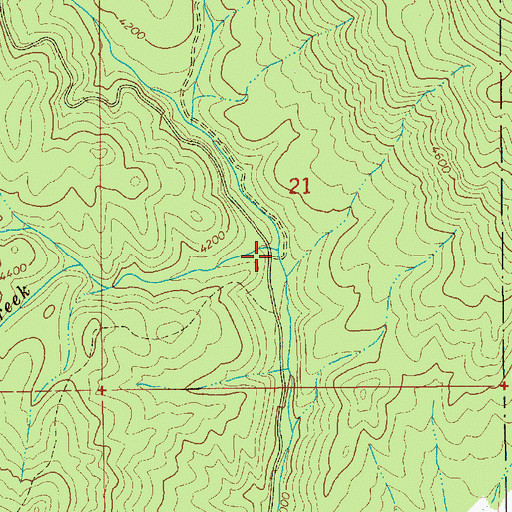 Topographic Map of Brush Creek, ID