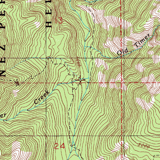Topographic Map of Sawyer Creek, ID