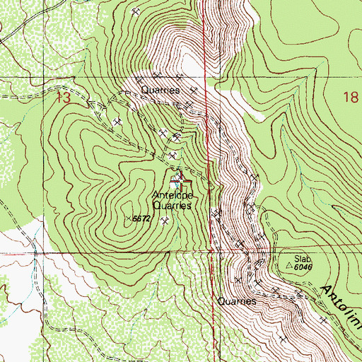 Topographic Map of Antelope Spring, AZ