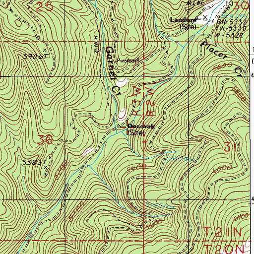 Topographic Map of Decorah (historical), ID