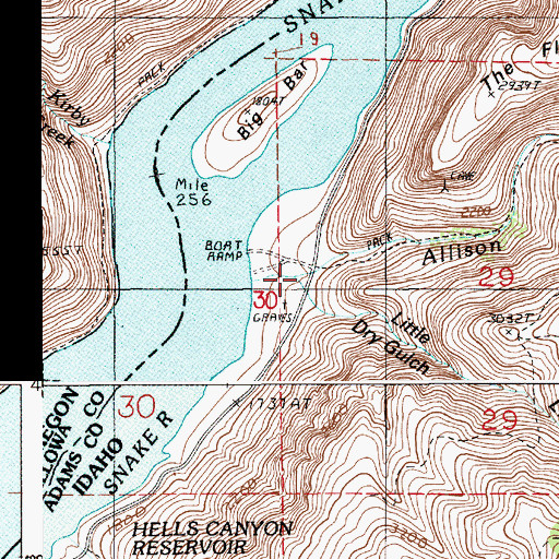 Topographic Map of Little Dry Gulch, ID