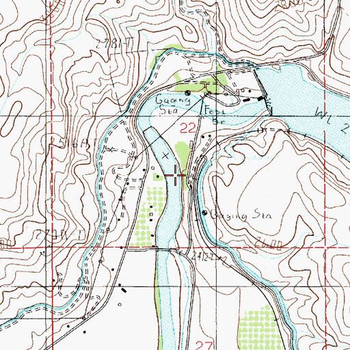 Topographic Map of Black Canyon, ID