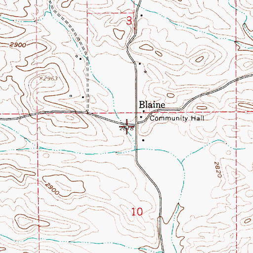 Topographic Map of Blaine, ID