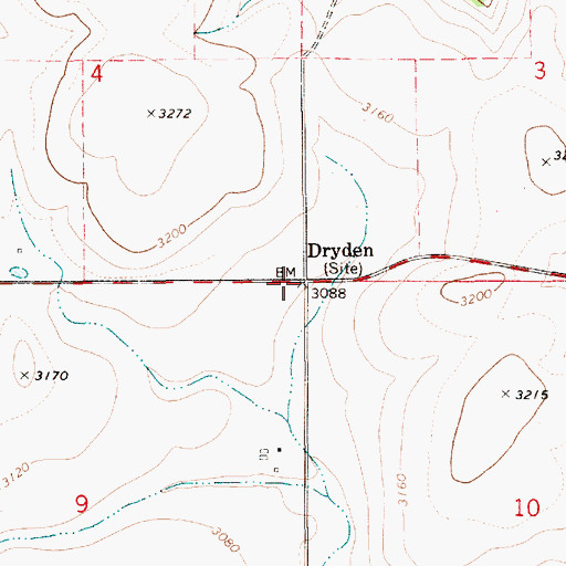 Topographic Map of Dryden, ID