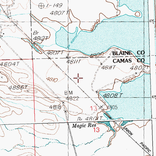 Topographic Map of Magic, ID
