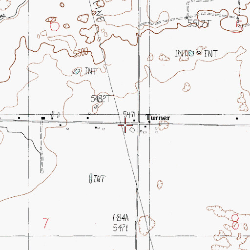 Topographic Map of Turner, ID