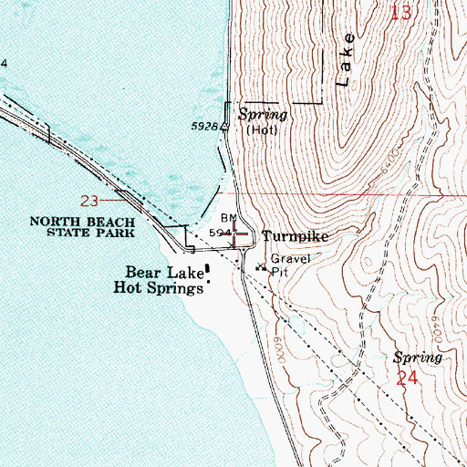 Topographic Map of Turnpike, ID