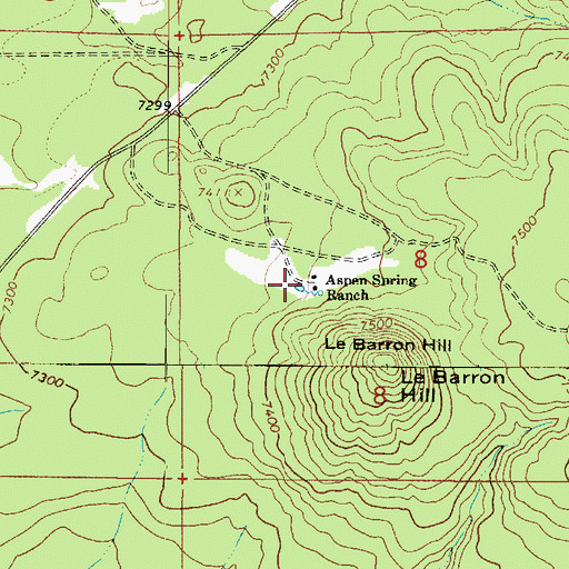 Topographic Map of Aspen Spring Tank, AZ