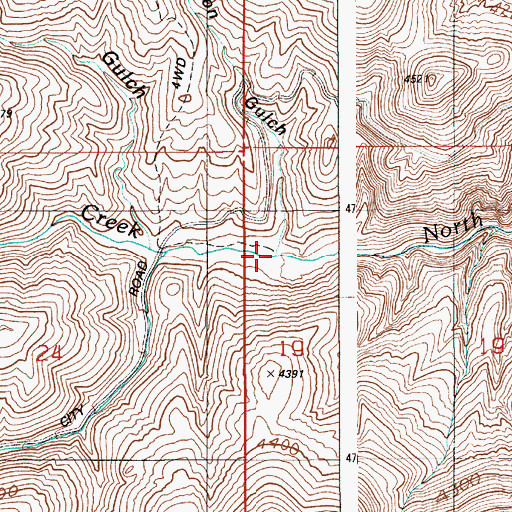 Topographic Map of Half Moon Gulch, ID