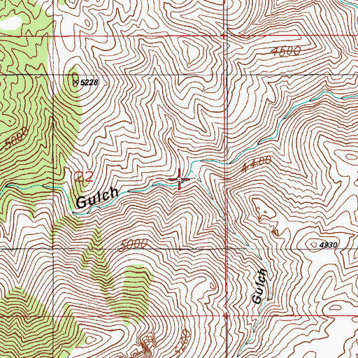 Topographic Map of Johnson Gulch, ID