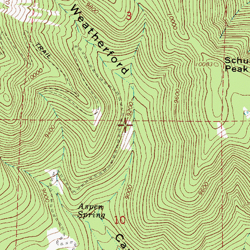 Topographic Map of Aspen Tank, AZ