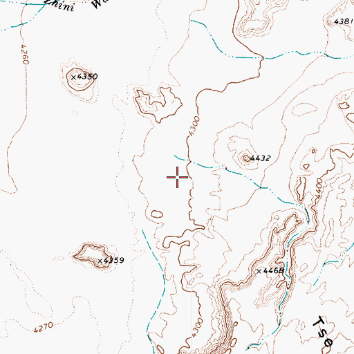 Topographic Map of Aswan Tank, AZ