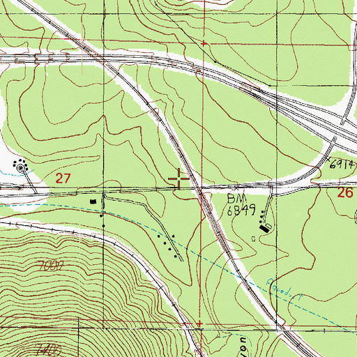 Topographic Map of Atchison Topeka and Santa Fe Underpass, AZ