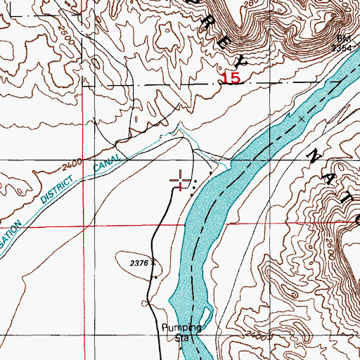 Topographic Map of Bonus Cove Ranch, ID