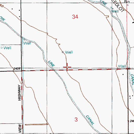 Topographic Map of Hayland School (historical), ID