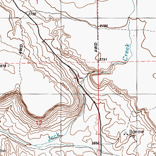 Topographic Map of Jack Spring (historical), ID