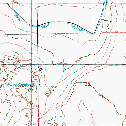 Topographic Map of Jensen Wash, ID