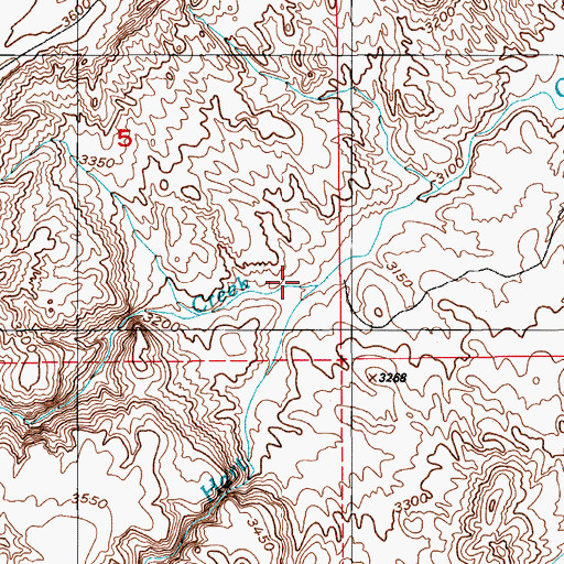 Topographic Map of Little Hart Creek, ID