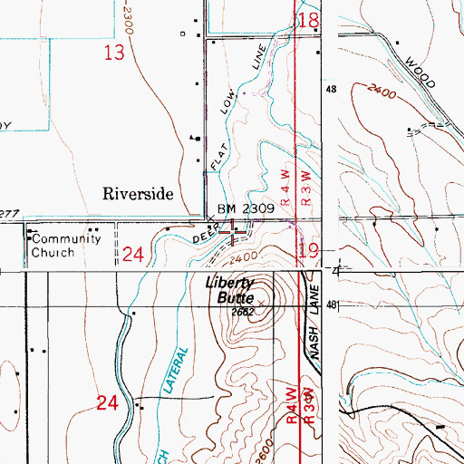 Topographic Map of Mutch Lateral, ID