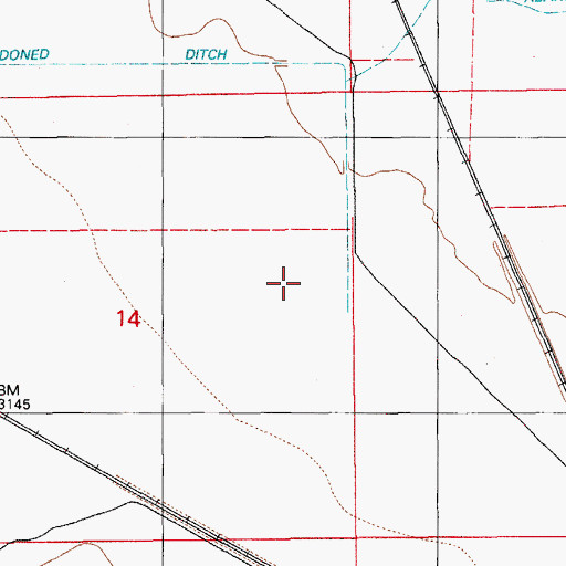 Topographic Map of Orchard Ranch (historical), ID