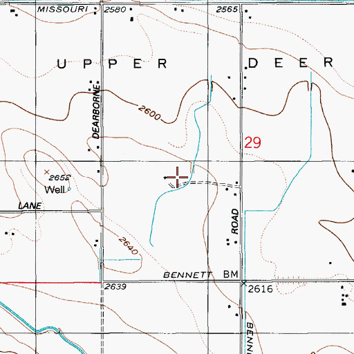 Topographic Map of Rivett Lateral, ID