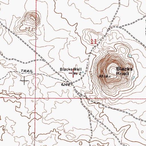 Topographic Map of Blacks Well Number 2, ID