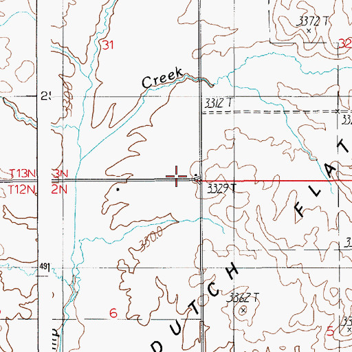 Topographic Map of Cozy Corners School, ID