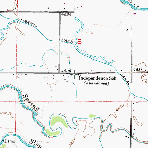 Topographic Map of Independence School, ID