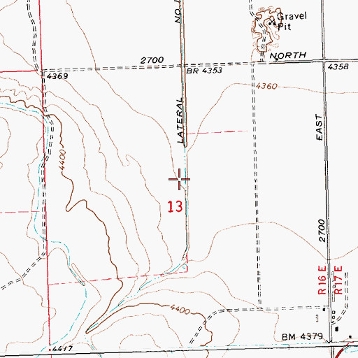 Topographic Map of Lateral Number 15, ID