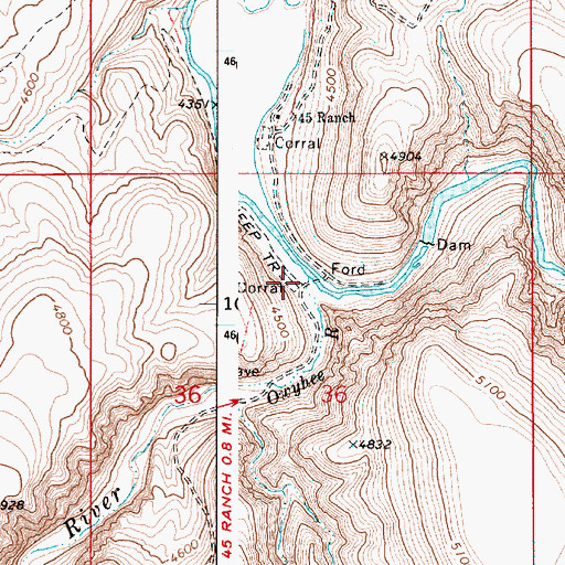 Topographic Map of Little Owyhee River, ID