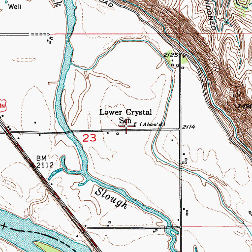 Topographic Map of Lower Crystal School, ID