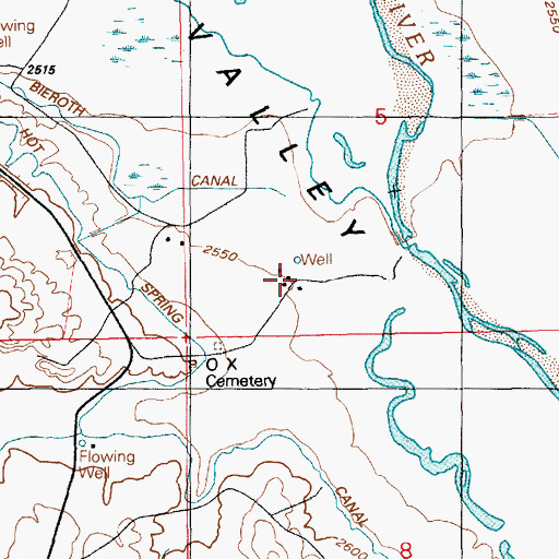 Topographic Map of Bieroth Canal, ID