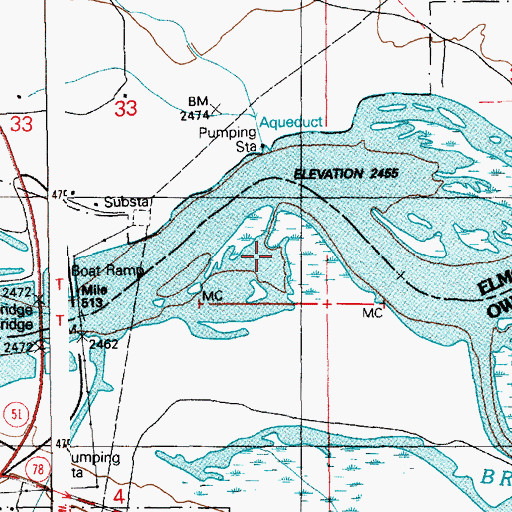 Topographic Map of Blacks Island (historical), ID